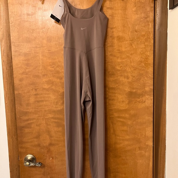 Nike Women's Dri-FIT Zenvy 7/8 Bodysuit - Color Taupe - Picture 2 of 8